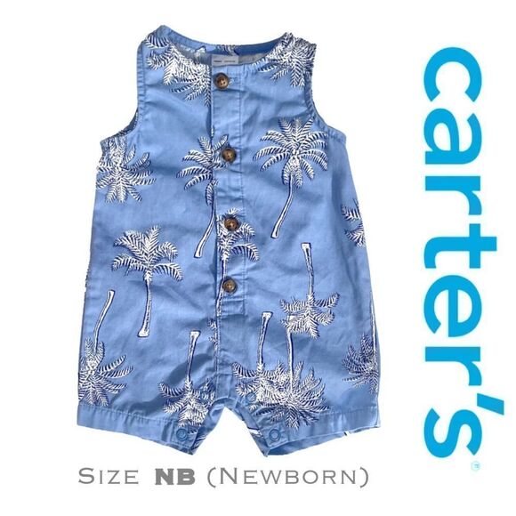 Carter’s Tropical Sleeveless Romper - Picture 1 of 8